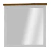 Grandy Dresser Mirror Vanity Dressing Table Solid Wood Frame - White Brown