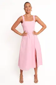 [PUP4] Cosima Midi Dress - Pink XS Pink