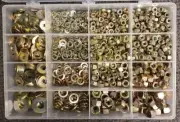 Grade 8 Coarse Thread 1/4-1/2 Hex & Lock Nuts, Flat & Lock Washer Kit - 1100 Ct