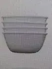 CORELLE WINTER FROST WHITE 12 OZ. ROUND RICE BOWL'S #1117150 SET OF 4 NIB