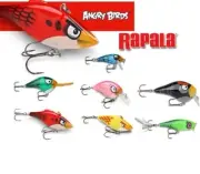 Rapala Angry Birds Set of 7 Lures LIMITED EDITION Express Shipping FEDEX
