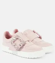 [Roger Vivier] Roger Vivier Very Vivier embellished leather sneakers AU 4 pink