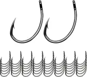 50 Pieces Fly Fishing Hooks Gear Freshwater for Dry Flies for Catfish Bass Trout 11.2mmx18mm