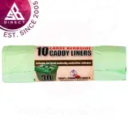 Ecobag 30L Compostable Caddy Bin Liner Bag Pack of 10