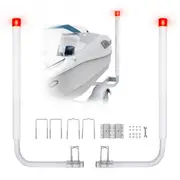 VEVOR Boat Trailer Guide, 1.57M with LED Light Trailer Guide Poles, 2PCS Rustproof Galvanized Steel Trailer Guide ons, Trailer Guides with PVC Pipes,