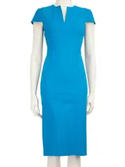 Blue Cap Sleeve Dress