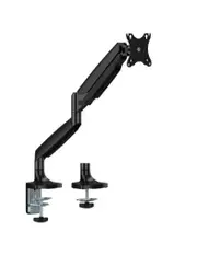 Brateck LDT82-C012 SINGLE SCREEN HEAVY-DUTY GAS SPRING MONITOR ARM For most 17'~45' Monitors, Matte Black(New) LDT82-C012-BK