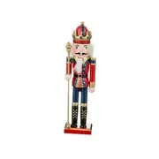 Wooden Nutcracker Ornaments Christmas Decoration Figures Puppet Home Scepter