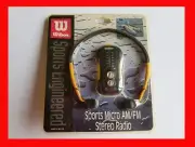 WILSON SPORTS MICRO AM/FM STEREO RADIO NEW UNOPENED PACKAGE MODEL WSR2Y