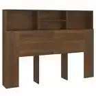 Wooden Headboard Cabinet Bed Storage Shelf Rack Head Bedhead Double Size 140cm