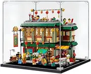 Acrylic Display Case for Lego 80113 Chinese Luna New Year Family Reunion Celebration Figure Storage Box Dust Proof Glue Free