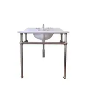 Turner Hastings Mayer Marble Top 90x55cm Basin Stand, Chrome