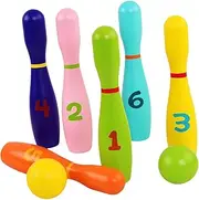Generic Bowling Set for Kids, Wooden Bowling Set for Early Development, Indoor Activity Game for Gift, Play Toy for Home