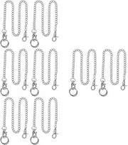 [VALICLUD] 4sets Men's Women's Fashion Chain Versatile Jeans Chain Stylish and Stainless Steel Watch 2pcs*4