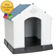 Large Dog House Insulated Waterproof Pet Kennel Shelter Indoor Outdoor Blue