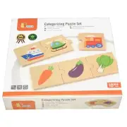 CATEGORIES Sorting Matching Wooden Puzzle SET 24 pc Educational KIDS Logic TOY