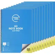 NEW Spirax 957 Kode Notebook Books 120 Page A4 Pack 10