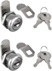 2Pcs Cabinet Cam Lock Keyed Alike Tool Box Locks 5/8" Cylinder for Truck Pickup