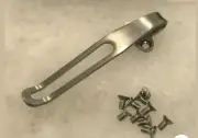 Titanium Deep Pocket Clip & Handle Screws For Benchmade Bugout 535 & Bailout 537