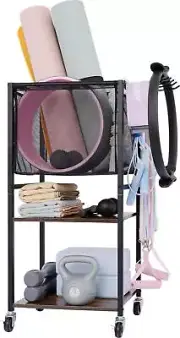 StorageWorks Home Gym Weight Rack, Exercise Equipment Storage Rack, Yoga Mat Mat