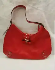 XOXO cherry red purse, vegan leather, patent leather shoulder bag