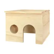 Hamster Wooden Shelter Small Animals Pets House for Mouse Syrian Hamsters