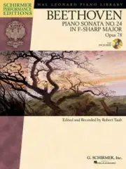 Beethoven - Sonata No. 24 in F-Sharp Major, Opus 78 - Piano Book -With CD