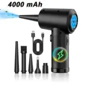 Protable Air Duster for Computer Cleaning 51000RPM Cordless Compressed Air Blowe
