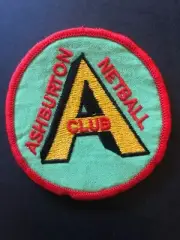 Ashburton Netball Club Vintage Cloth Badge Patch