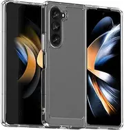 [Eabhulie] Galaxy Z Fold5 Case, Clear PC Back TPU Bumper Case Cover for Samsung Galaxy Z Fold5 Transparent