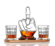 1000ml Middle Finger Fun Whisky Decanter With Whisky Glasses Set,100% New