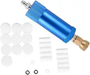 Homoyoyo High Pressure Water Oil Separator Filter for Air Compressor Pump Dual Design with Male Female Connectors Includes Filter Cores for Extended Use and Easy Replacement