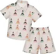 [Caihoyu] Toddler Baby Boy Short Sleeve Button Down Shirt Shorts Gentleman Outfits Casual Toddler Boy Outfits Summer Outfit