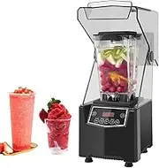 1800W Blender Smoothie Machine, 2L Electric Stand Mixer with Soundproof Cover, Smart Control Panel, 5 Presets, 360°C Three-Dimensional Mixing, One-Click Cleaning, Suitable for Smoothies, Fruits