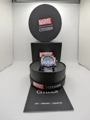 Citizen Eco-Drive Mens Silver Blue Round Steel Classic Sport Wristwatch