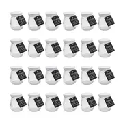 24PK The Styled Room Cleo Milk Glass Jar Container Assort Black/Gold/White 100ml