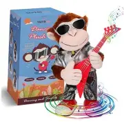 Dancing Monkey Plush Toy, Stuffed Toys, Dancing Singing, Body Shaking, and