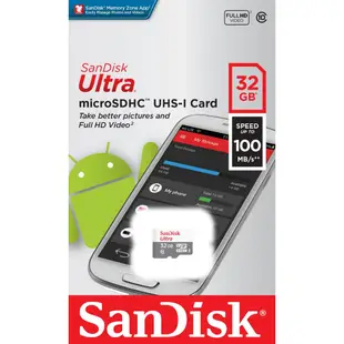 【公司貨】SanDisk Ultra MicroSD 32GB 64GB 128GB TF U1 A1 高速記憶卡