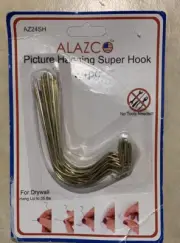 24pc Set ALAZCO Super Hooks - Hang Pictures Mirrors Clocks Wall Art (H)