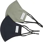 2PK The Good Brand Breathable 2 Ply Face Mask - Sage/Navy