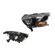Headlight Right for Ford Ranger PX2 06/2015-ON Halogen Type Black