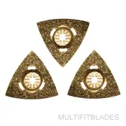 3 x Triangular Carbide Oscillating Tool Rasps-fits older Fein Multimaster models