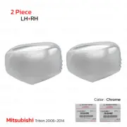 For Mitsubishi Triton L200 ML MN 2006 - 14 Pair Mirror House Cover Cap Chrome