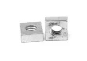 1/4"-20 Coarse Thread Square Machine Screw Nut Zinc Plated