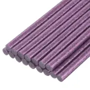 Mini Hot Glue Gun Sticks 8" x 0.27" for Glue Guns Glitter Purple 16pcs
