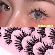3D Thai Style Thai False Eyelashes Natural Fairy Lash Extension Cross Curling -