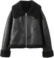 [Generic] Women's Fur Coat Loose Thickened Warm Lamb Fleece Coat