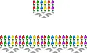 5 Sets Magnetic Car Christmas Lights Reflective Bulb Stickers Car Decorations for Festive Mood