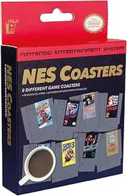 Paladone Nintendo NES Game Cartridge Cup Coasters 6-Piece Set