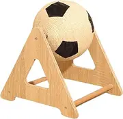 Cat Scratcher Toy - Scratching Ball | Sisal Ball for Cats | Wood Frame Vertical Exercise Wheel for Nail Filing Kitten Puppy Rabbit Indoor Play Apartment Living Climbing Exercises